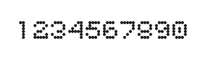 5×6数字点阵字体 ddN56AA0198