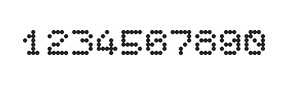 5×6数字点阵字体 ddN56AA0199