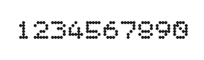 5×6数字点阵字体 ddN56AA0201