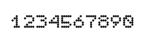 5×6数字点阵字体 ddN56AA0209