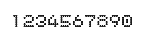 5×6数字点阵字体 ddN56AA0210