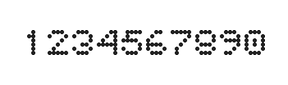 5×6数字点阵字体 ddN56AA0213