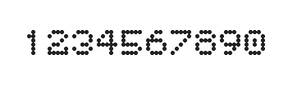 5×6数字点阵字体 ddN56AA0214