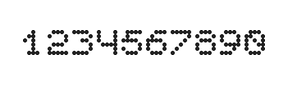 5×6数字点阵字体 ddN56AA0216