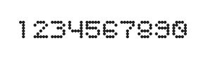5×6数字点阵字体 ddN56AA0217