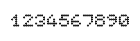 5×6数字点阵字体 ddN56AA0221