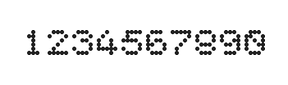 5×6数字点阵字体 ddN56AA0222