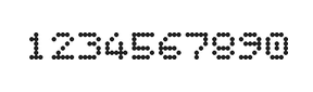 5×6数字点阵字体 ddN56AA0225