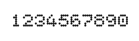 5×6数字点阵字体 ddN56AA0226