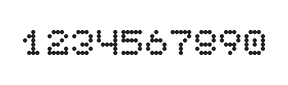 5×6数字点阵字体 ddN56AA0228