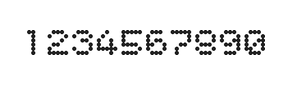 5×6数字点阵字体 ddN56AA0229