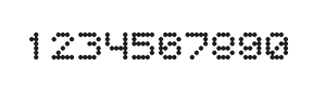 5×6数字点阵字体 ddN56AA0237