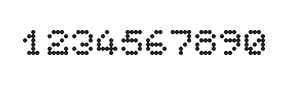 5×6数字点阵字体 ddN56AA0241