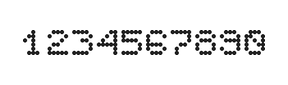5×6数字点阵字体 ddN56AA0243