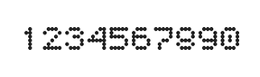5×6数字点阵字体 ddN56AA0244