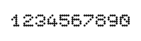 5×6数字点阵字体 ddN56AA0248