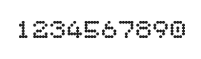 5×6数字点阵字体 ddN56AA0249