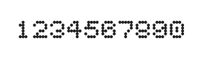 5×6数字点阵字体 ddN56AA0252