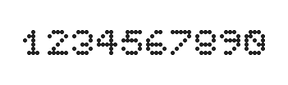 5×6数字点阵字体 ddN56AA0256