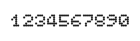 5×6数字点阵字体 ddN56AA0265