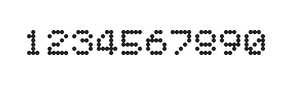 5×6数字点阵字体 ddN56AA0266