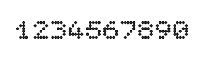 5×6数字点阵字体 ddN56AA0270