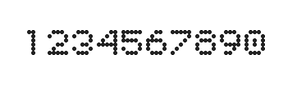 5×6数字点阵字体 ddN56AA0282