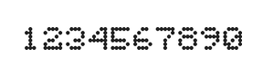5×6数字点阵字体 ddN56AA0287