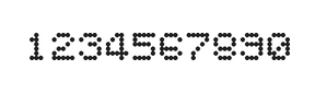 5×6数字点阵字体 ddN56AA0290