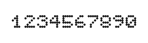 5×6数字点阵字体 ddN56AA0292