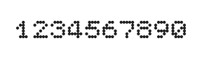 5×6数字点阵字体 ddN56AA0294