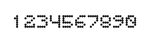 5×6数字点阵字体 ddN56AA0296