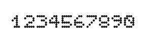 5×6数字点阵字体 ddN56AA0302