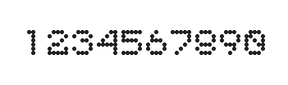 5×6数字点阵字体 ddN56AA0304