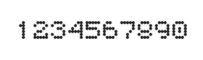 5×6数字点阵字体 ddN56AA0310