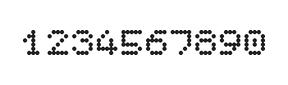 5×6数字点阵字体 ddN56AA0311