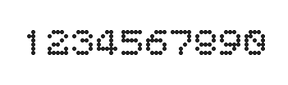 5×6数字点阵字体 ddN56AA0314