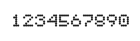 5×6数字点阵字体 ddN56AA0315