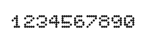 5×6数字点阵字体 ddN56AA0321