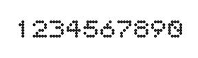 5×6数字点阵字体 ddN56AA0325