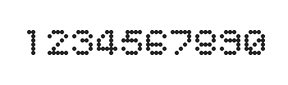 5×6数字点阵字体 ddN56AA0327