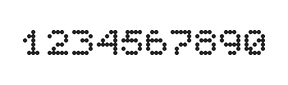 5×6数字点阵字体 ddN56AA0329