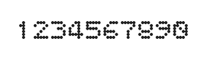 5×6数字点阵字体 ddN56AA0334