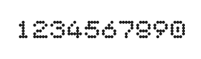 5×6数字点阵字体 ddN56AA0337