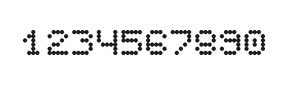 5×6数字点阵字体 ddN56AA0340