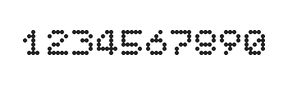 5×6数字点阵字体 ddN56AA0345