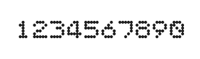 5×6数字点阵字体 ddN56AA0347