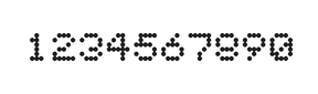 5×6数字点阵字体 ddN56AA0349
