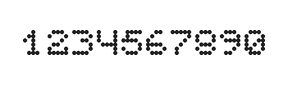 5×6数字点阵字体 ddN56AA0350