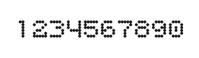 5×6数字点阵字体 ddN56AA0359